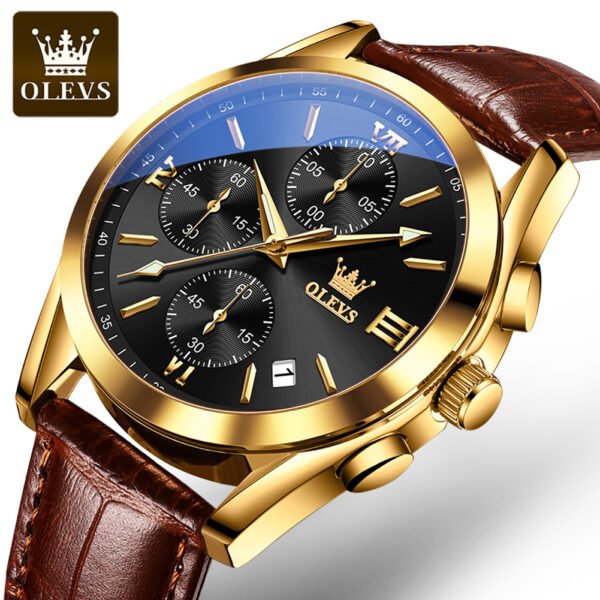 Oleves Leather Black Dialer Model C343 - Image 3
