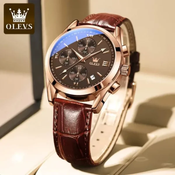 Oleves Leather Black Dialer Model C343 - Image 7