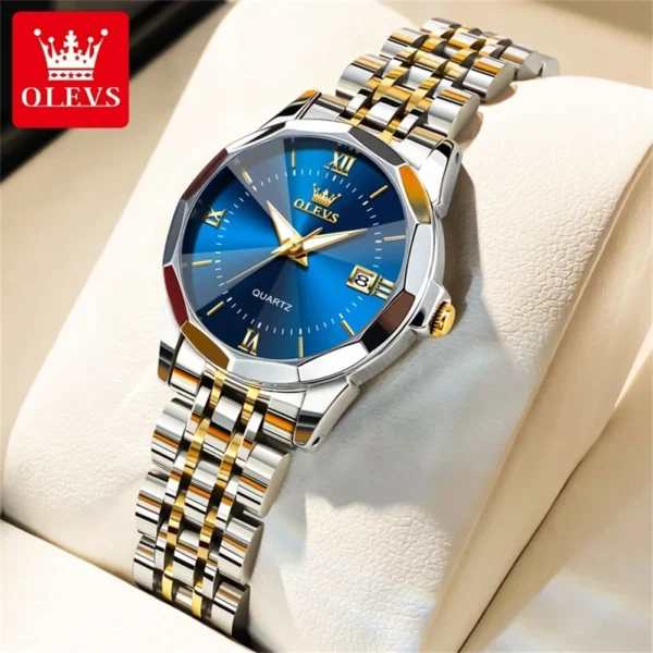 Only Date | Oleves New Exclusive Design Watch for Men - Nevy Blue - Image 3